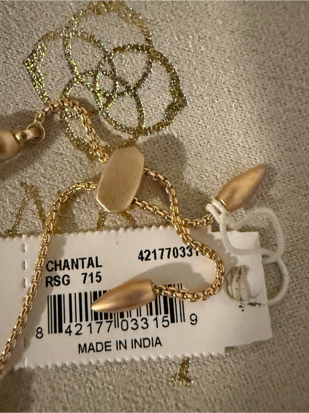 Kendra Scott Chantal Multi-Strand Gold Bracelet - Rose Gold Tone - Picture 3 of 4